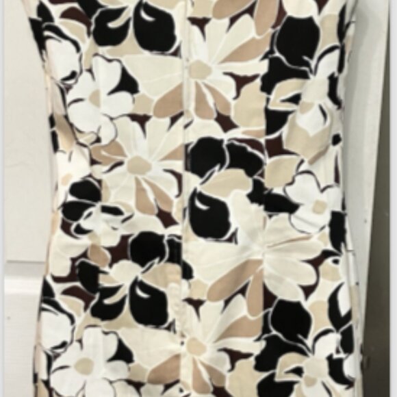 Vany New York Ladies Size 6 Multicolor Sleeveless cotton blend Floral Dress - Picture 6 of 16